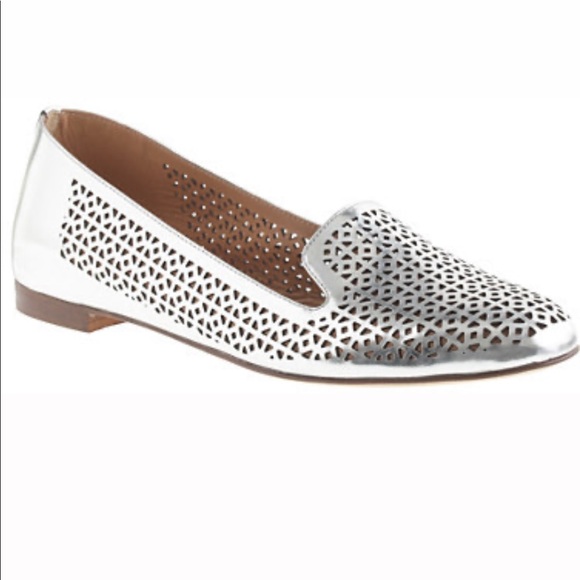 J.Crew Silver Cleo Loafer - Picture 1 of 5